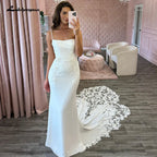 Lakshmigown Spaghetti Straps Soft Satin Mermaid Wedding Dress for Bride 2026 Open Back Bridal Gwon vestido de novia Customized