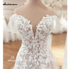 Lakshmigown Vinatge Off Shoulder Sweetheart Wedding Dress 2025 Wedding Party Dress Customized vestido para boda playa