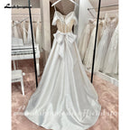 Lakshmigown Luxury Wedding Dresses Women's A Line Sexy Off Shoulder Sweetheart Princess Bridal Gowns Satin Vestidos Customized