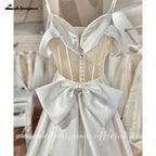 Lakshmigown Luxury Wedding Dresses Women's A Line Sexy Off Shoulder Sweetheart Princess Bridal Gowns Satin Vestidos Customized
