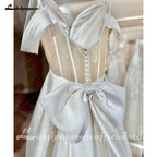 Lakshmigown Luxury Wedding Dresses Women's A Line Sexy Off Shoulder Sweetheart Princess Bridal Gowns Satin Vestidos Customized