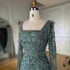 Serene Hill 2026 Dubai Pink Mermaid Long Evening Dress with Beaded Cape Gown for Wedding Occasion DLA72400A Customized