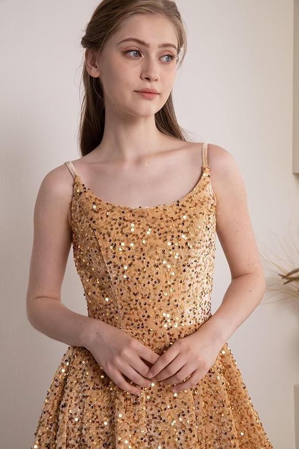 Pailletten Kurze Homecoming-Kleider für Teens Funkelnde Promkleider SYH81