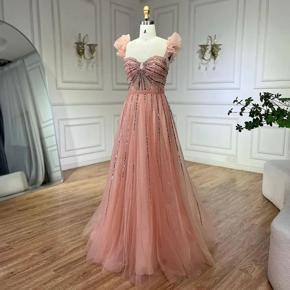 Serene Hill Purple Sleeveless A-Line Beaded Evening Prom Dresses 2025 Elegant Party Gowns for Women DLA72324 Customized rts