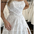 Lakshmigown Lace Wedding Dress for Women Side Slit A-line Bride Wedding Gowns Vestidos De Novia Customized