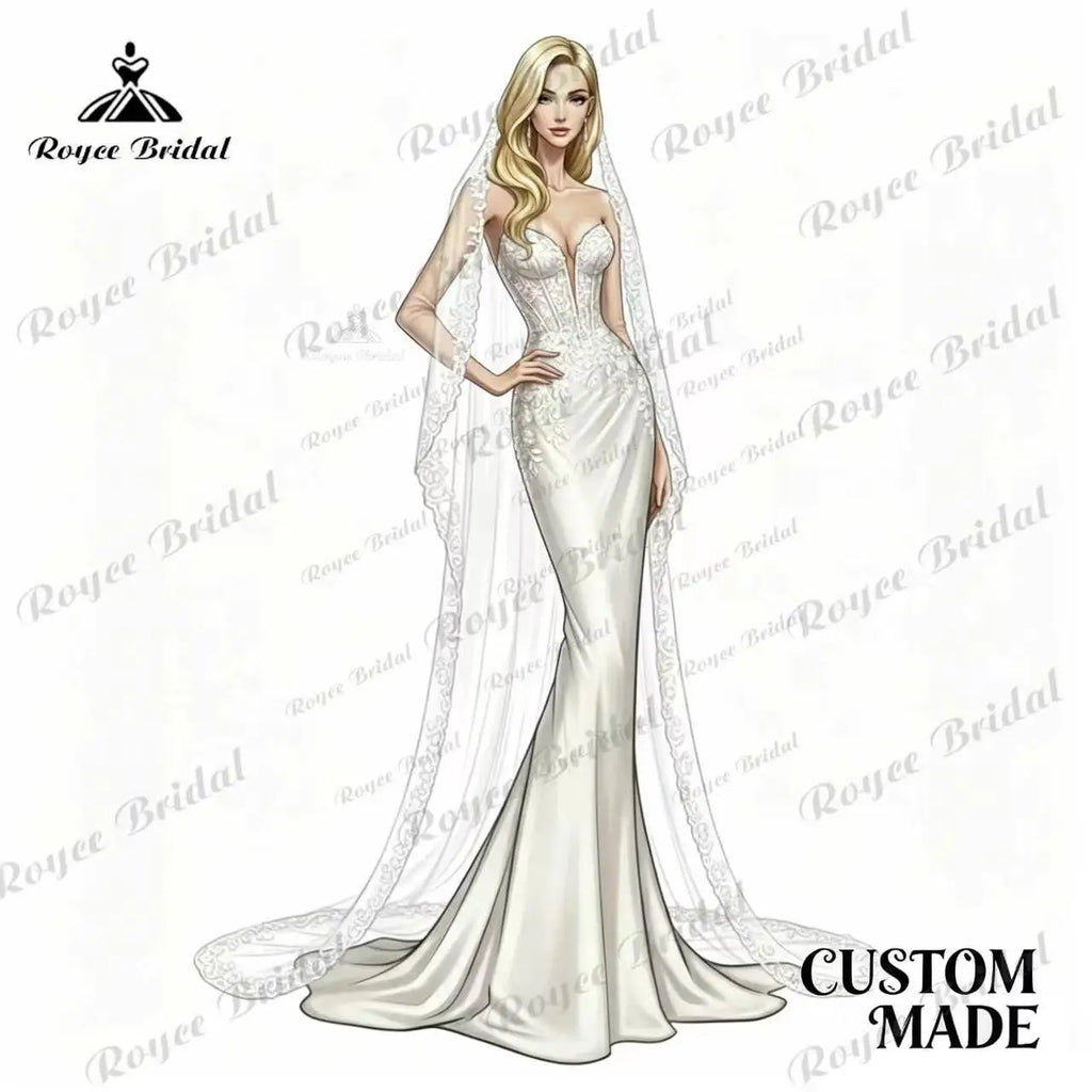 2027 Roycebridal Halter Neck Leaf Lace A Line Wedding Dress Keyhole Open Back Tied Soft Tulle Vestido De Novia Customized