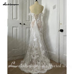 Lakshmigown Off Shoulder Lace Appliques Women Wedding Dress for Bride Customized Champagne Wedding Gown vestidos de boda novia