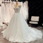 Lakshmigown Classic See Through Sweetheart  Lace Up Wedding Dresses Ball Gowns Vestidos De Novia Plus Size Customized Dress