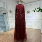 Serene Hill White High Neck Long Sleeve Mermaid Evening Dress 2026 Party Gowns for Women DLA72591 Customized