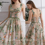 Lakshmigown Bling V-Neck Glitter Floral Embroidery Lace Wedding Dress Transparent Greey Sequins Lace Customized