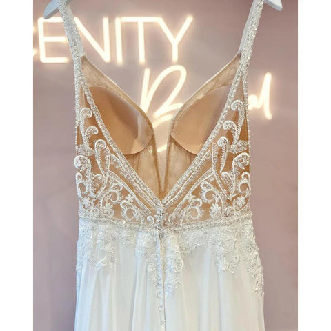 NumberSea Off White Luxuriöses Braut-Böhmisches Hochzeitskleid Spitze Perlen Sommer 2025 Sukienka A-Linie Chiffon Strand Brautkleider 