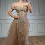 Serene Hill Customized Elegant Off the Shoulder Mermaid Evening Dresses with Skirt Formal Party Gowns for Women DLA73139