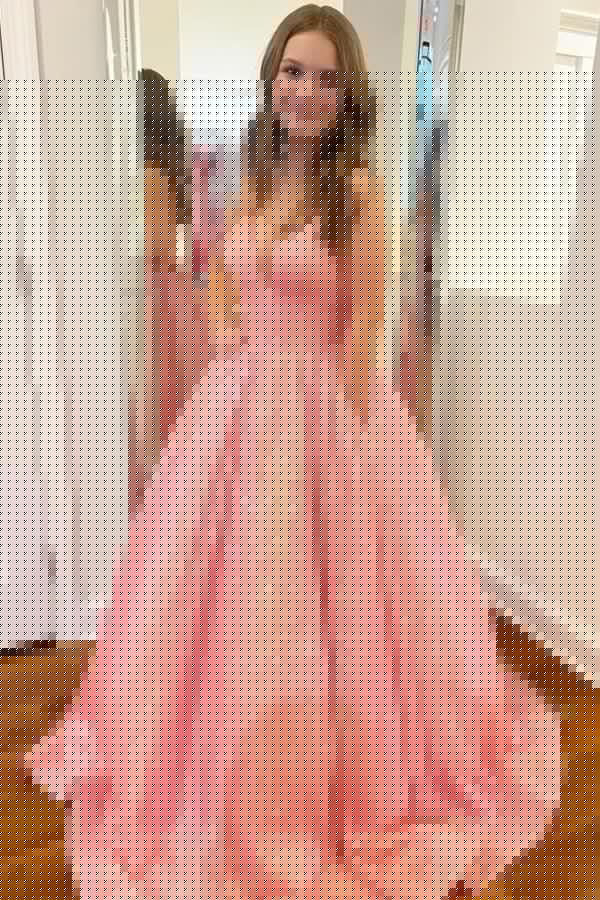 Shimmering Sequin Lace Straps Neckline A-line Prom Dress With Pockets PSK351