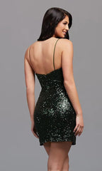Vestido Corto de Lentejuelas para el Baile de Otoño SYH16