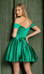 Vestido Corto de Novia para el Baile de Bienvenida con Bolsillos SYH11