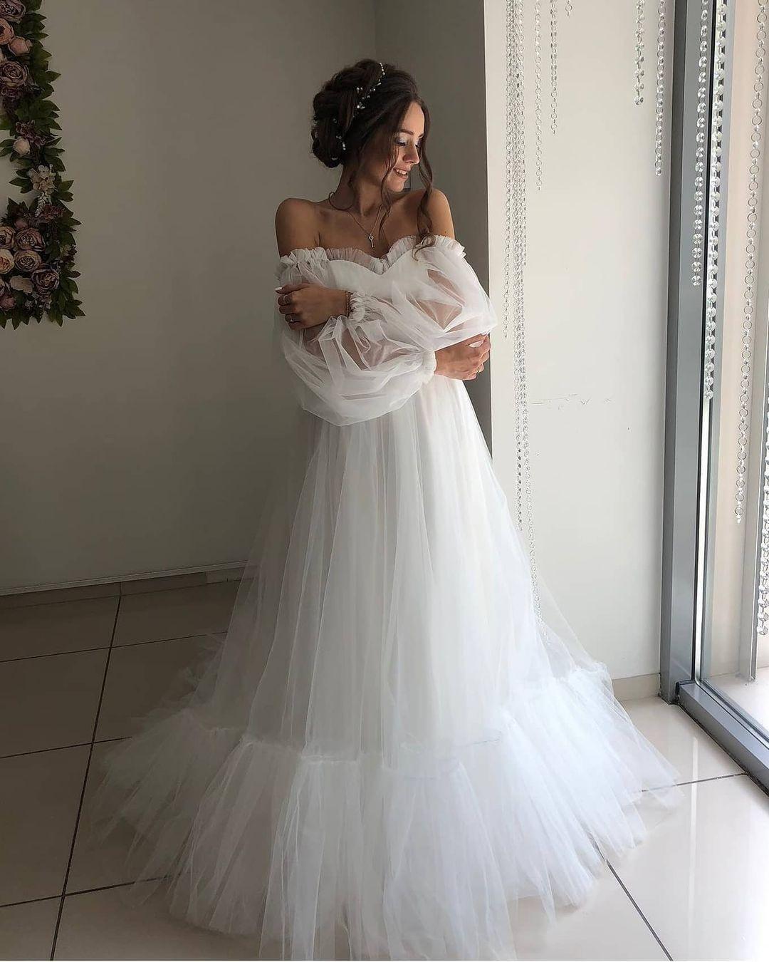 Vestido de festa comprido azul-celeste ombro a ombro elegante PG971