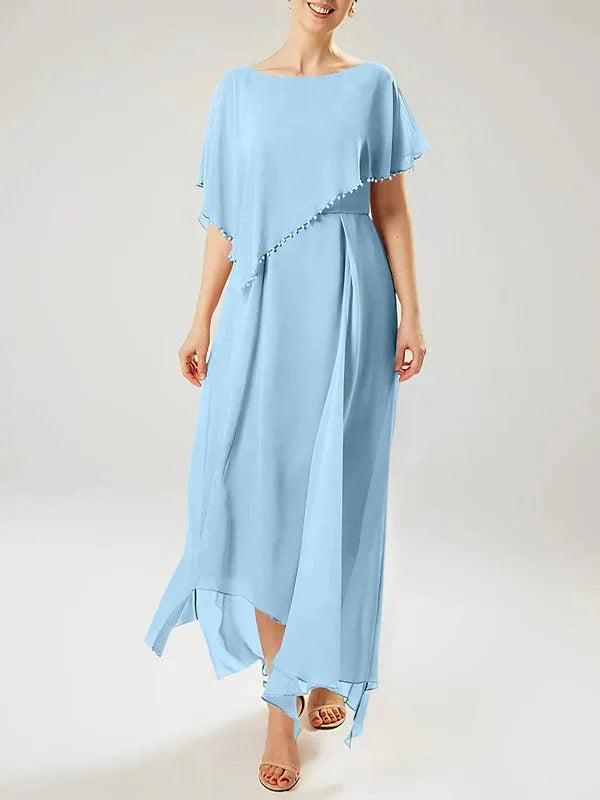 Sheath Short Sleeves With Tassel Mother Of The Bride Dresses