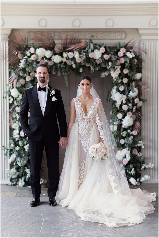 Robe de mariée à jupe détachable en dentelle transparente sans manches, modèle WD0161