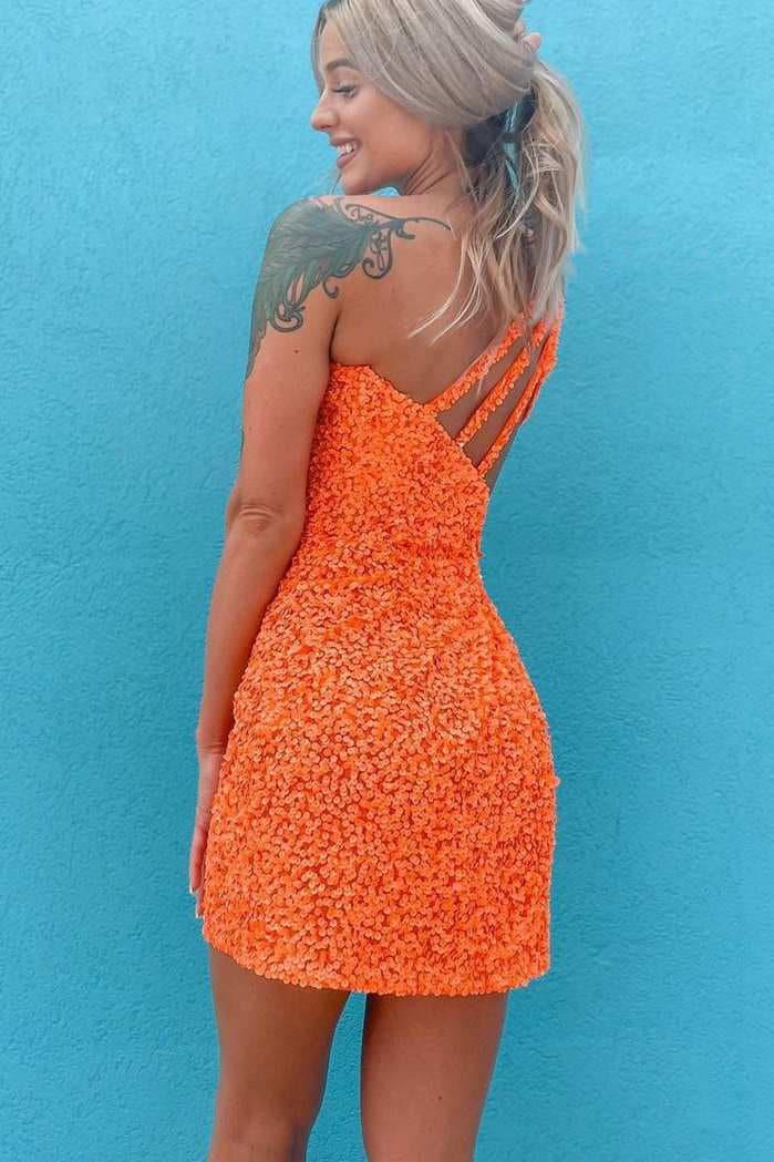 Ein-Schulter enges Homecoming-Kleid in Grün SYH17