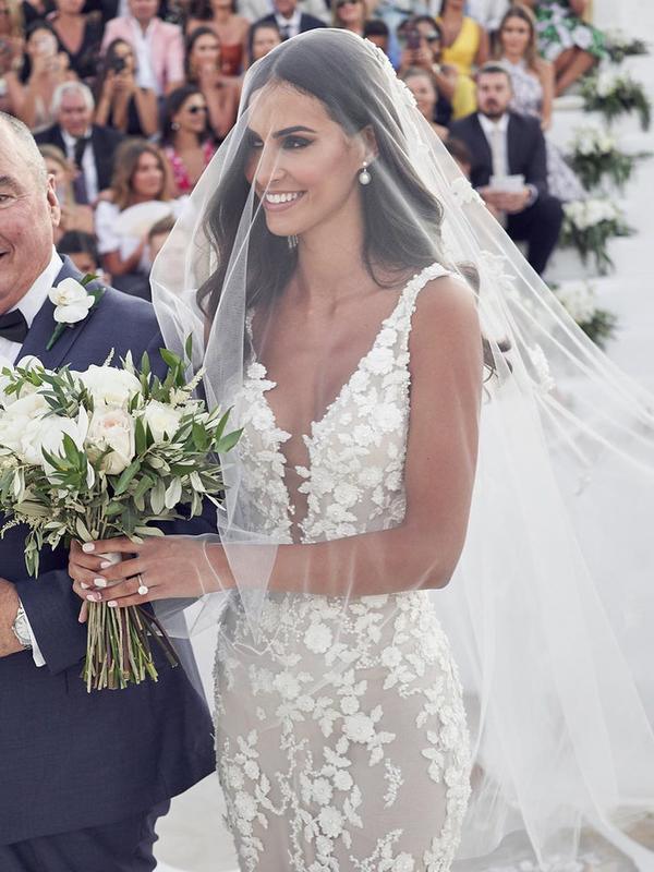 Träger Meerjungfrau Hochzeitskleider Spitze Applikationen Kleider Hochzeitskleider