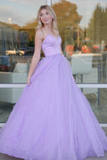 Robe de bal Cœur tendre Robe de soirée en tulle lilas Robe formelle  PSK353