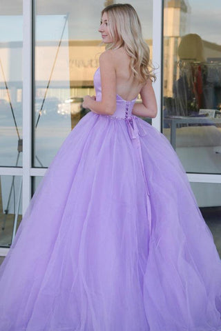 Sweetheart Ballkleid Ballkleider Lila Tüll Abendkleid PSK353
