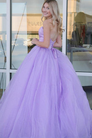 Sweetheart Ballkleid Ballkleider Lila Tüll Abendkleid PSK353