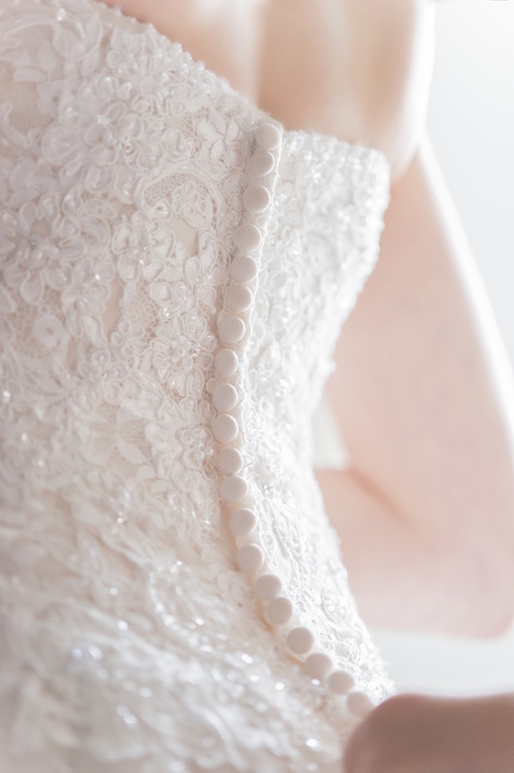 Vestido de novia largo strapless de encaje y lentejuelas color marfil hermoso, WD0078