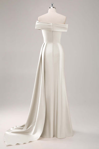 Lilac Sheath One Shoulder Long Formal Dress with Streamer