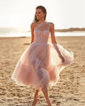 Einschulter-Tüll-Abschlussballkleid SYP167