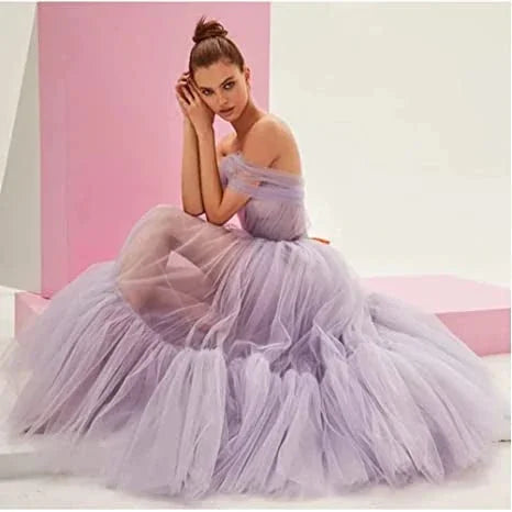 Einschulter-Tüll-Abschlussballkleid SYP167