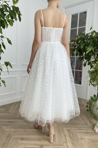 Tüll Sweetheart Träger kurzes Ballkleid Tee Länge Homecoming Kleider PD447