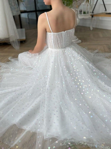 Tüll Sweetheart Träger kurzes Ballkleid Tee Länge Homecoming Kleider PD447