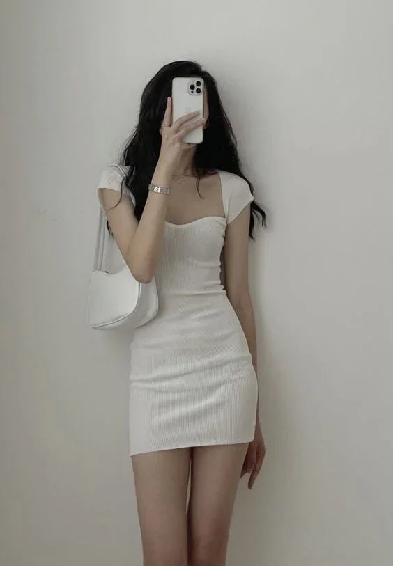 Vestido Blanco Vestido de Verano Vestido Blanco Sexy para Baile de Graduación Y1467