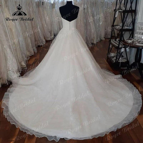 NumberSea Vestido Novia Schatz Satin Tüll A-linie Brautkleid Weg Von der Schulter 2025 Braut Ballkleid für Frauen sukienka na wesele 