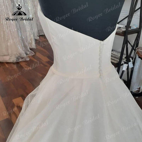 NumberSea Vestido Novia Schatz Satin Tüll A-linie Brautkleid Weg Von der Schulter 2025 Braut Ballkleid für Frauen sukienka na wesele 