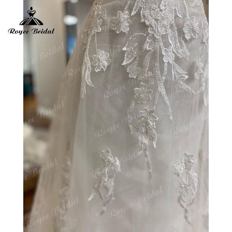 NumberSea Vintage Deep V Neck Lace Appliques Sleeveless Open Back Wedding Dress for Women 2025 Vestidos robe de mariée Wedding Gowns Sexy