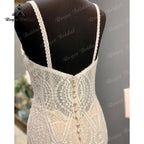 NumberSea Vintage V Neck Lace Spaghetti Straps Mermaid/Trumpet Boho Wedding Dress 2025 Bridal Gowns Custom Made Robe Mariage Civil Sexy