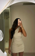 Vestido de Fiesta para el Baile de Graduación con Escote Irregular Sexy Y2383