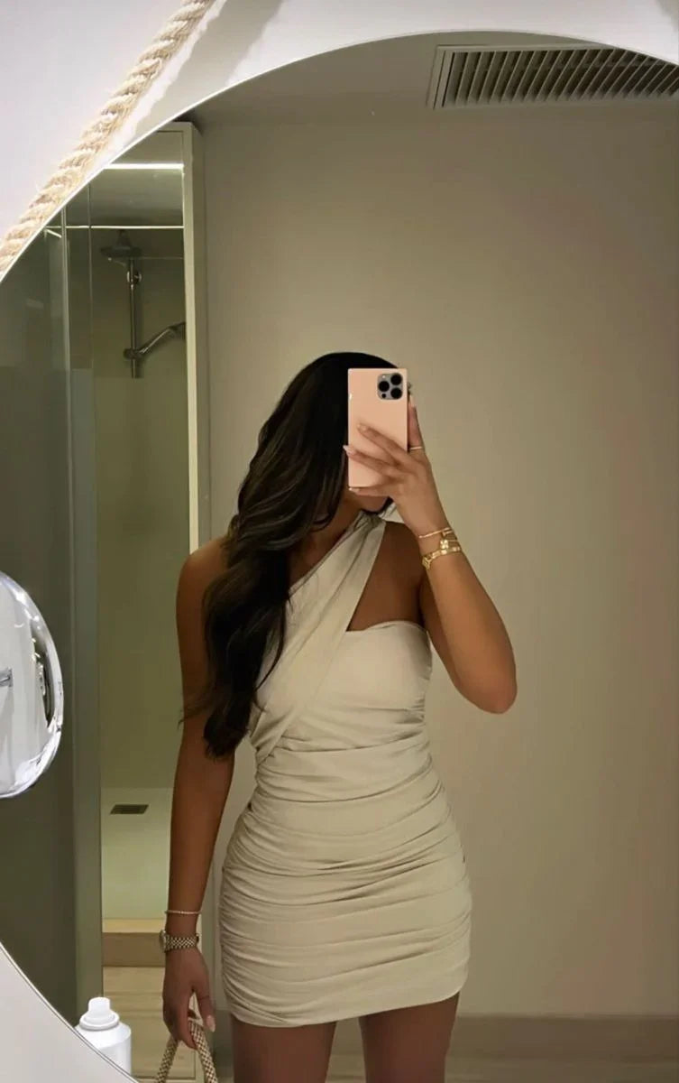 Sexy Unregelmäßiger Ausschnitt Heimkehrkleid Abschlussballkleid Partykleid Y2383