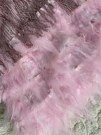 Damen Sexy Feder Glitzer Quastenkleid Pink Pailletten Fransen Flapper Kleid Sommer Abendkleid, Pink Homecoming Kleid Y2470