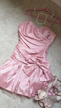 Liebliches Rosa Homecoming-Kleid Rosa Partykleid Y2352
