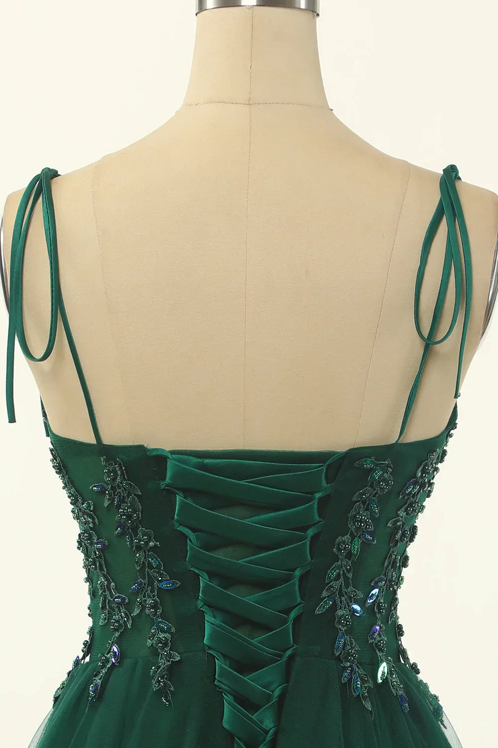 A-Line Green Tulle Above Knee Length Homecoming Dress Party Dress Y1703