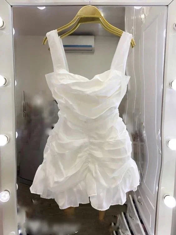 Schickes Weißes Homecoming-Kleid Weißes Partykleid Y2023