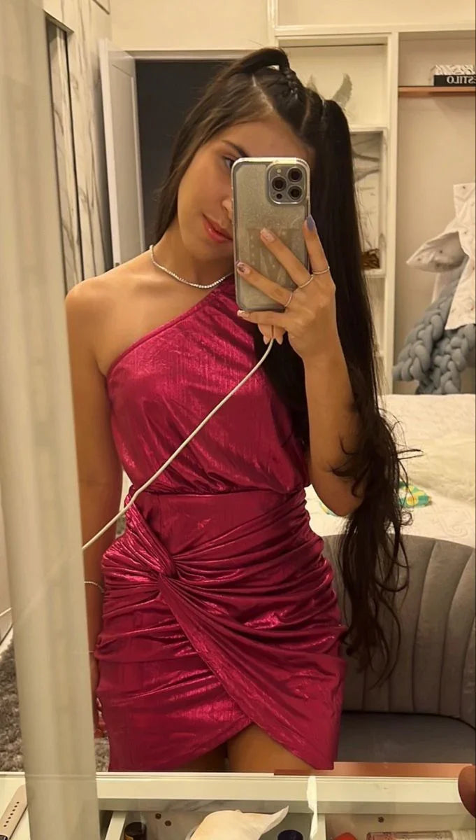 Ein Schulter Homecoming-Kleid Partykleid Y2178