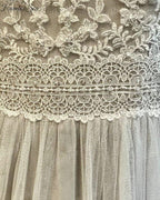 A Line Boho Lace Bodice Beach Sleeveless Wedding Gowns for Women 2025 Robe Bridal Dress Illusion Vestidos De Novia NumberSea