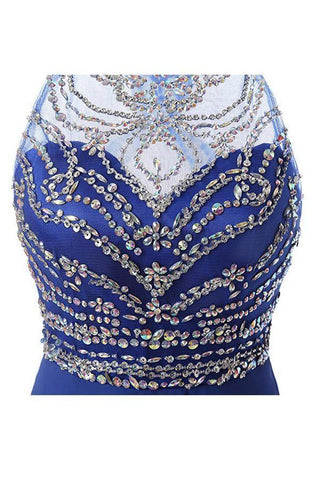 A-Linie Chiffon Blau Homecoming Kleider Kurze Ballkleider PG090