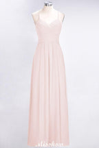 A-Line Halter V-Neck Sleeveless Bridesmaid Dress Ruffles Evening Swing Dress