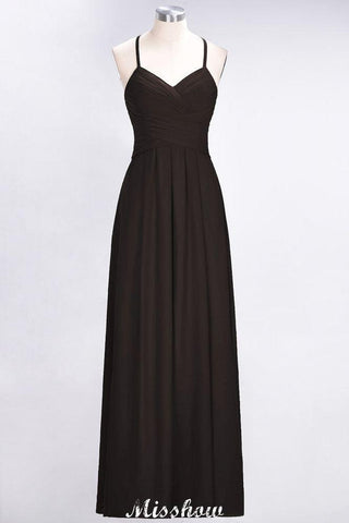 A-Linie Neckholder V-Ausschnitt Ärmelloses Brautjungfernkleid Rüschen Abend Swing Kleid