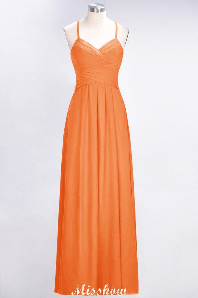 A-Line Halter V-Neck Sleeveless Bridesmaid Dress Ruffles Evening Swing Dress